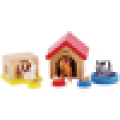 EN71 cumple juego educativo para niños mascotas &#39;dulce casa de juguete de madera casa de mascotas
